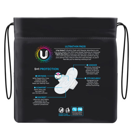 U By Kotex Ultra Thin Regular Wing Bulk Pack 20