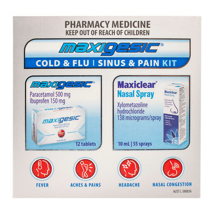 Maxigesic Cold & Flu Sinus & Pain Kit
