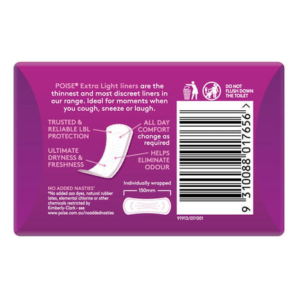 Poise Liners Extra Light 30