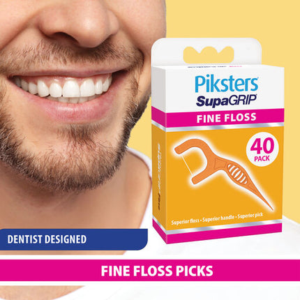 Piksters Supagrip Floss Picks Fine 40pk