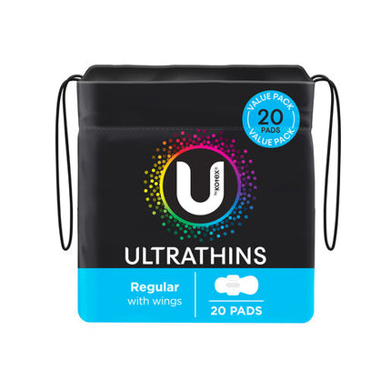 U By Kotex Ultra Thin Regular Wing Bulk Pack 20
