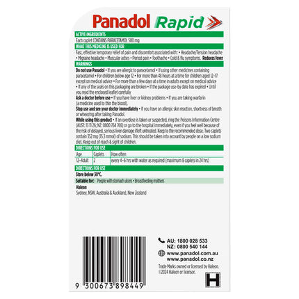Panadol Handipak Rapid Capsules 8