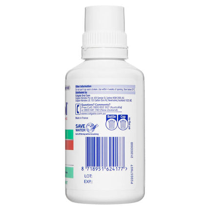 Colgate Savacol Antiseptic Mouth and Throat Rinse Mouthwash 300mL Alcohol Free Original Mint
