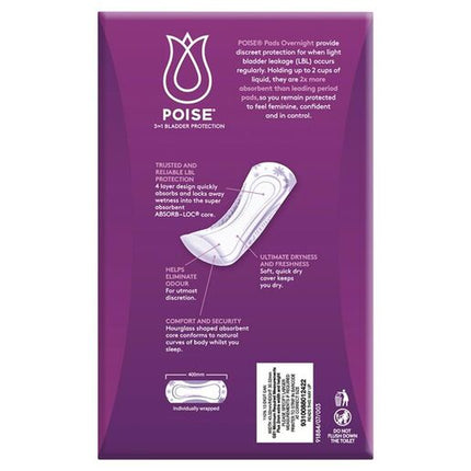 Poise Pads Overnight Bulk 16