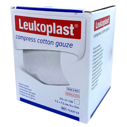 Leukoplast Gauze Comp Ctn 7.5x7.5cm 50pk