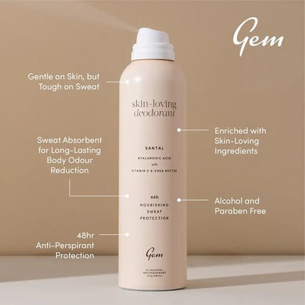 Gem Deodorant Antiperspirant Santal 127g
