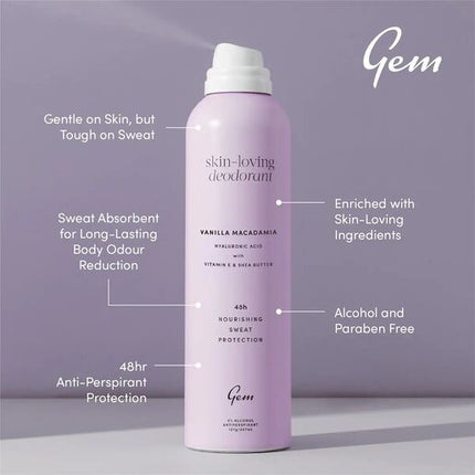 Gem Deodorant Antiperspirant Vanilla Macadamia 127g