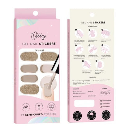 Mitty Semi-Cured Gel Nail Stickers Twilight