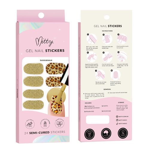 Mitty Semi-Cured Gel Nail Stickers Savannah