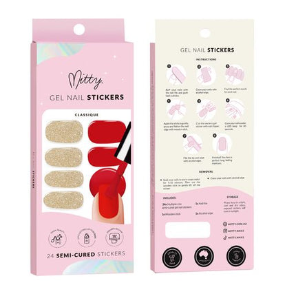 Mitty Semi-Cured Gel Nail Stickers Classique