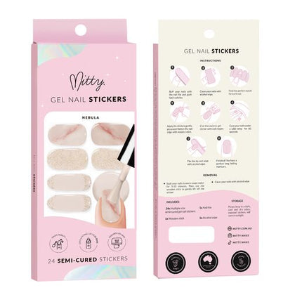 Mitty Semi-Cured Gel Nail Stickers Nebula