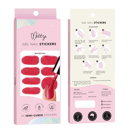 Mitty Semi-Cured Gel Nail Stickers Whimsical