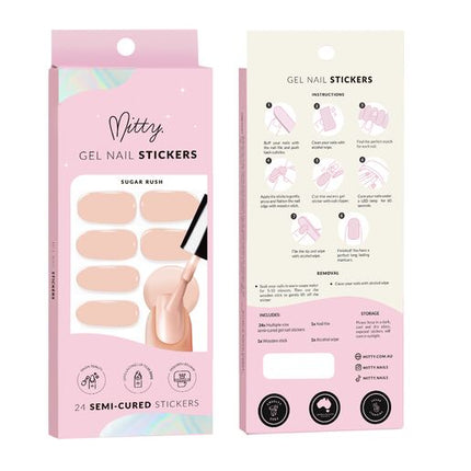 Mitty Semi-Cured Gel Nail Stickers Sugar Rush