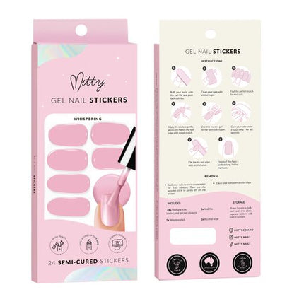Mitty Semi-Cured Gel Nail Stickers Whispering