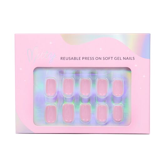 Mitty Soft Gel Press On Nails Original Pink