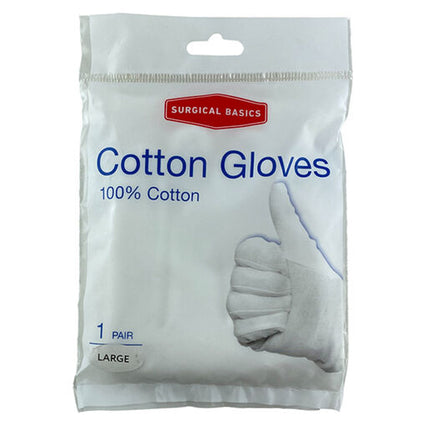 Surgical Basics Cotton Gloves Large 1 Pair