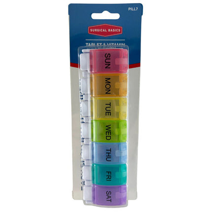 Surgical Basics Pill Box 7 Days 1 Per Day 17 X 5 X 3.2cm