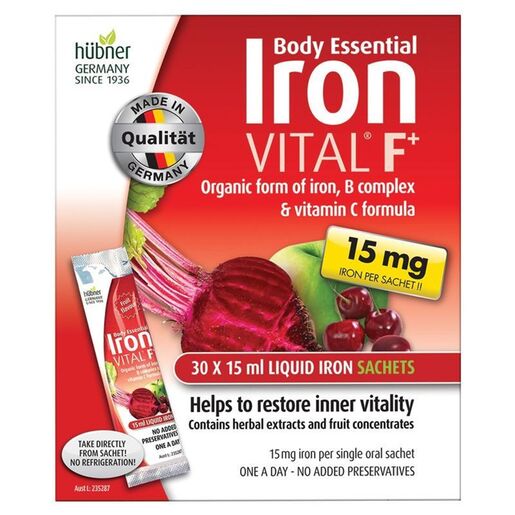 Silicea Body Essentials Iron Vital F+ Liquid Iron 30 Sachets