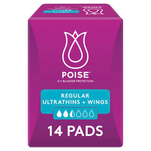 Poise Pads Active Ultrathins Regular 14