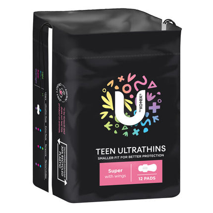 U By Kotex Ultra Thin Teen Super Wing 12