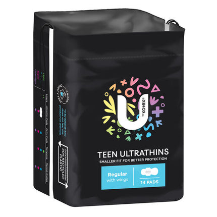 U By Kotex Ultra Thin Teen Regular Wing 14