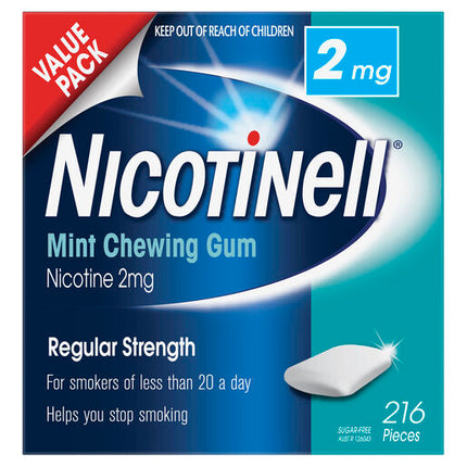 Nicotinell Gum 2mg Mint 216 Pieces Pack
