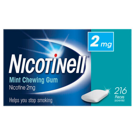 Nicotinell Gum 2mg Mint 216 Pieces Pack