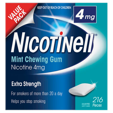 Nicotinell Gum 4mg Mint 216 Pieces Pack