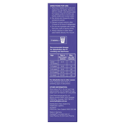 Hydralyte Electrolyte Effervescent Passionfruit Punch 20 Tablets