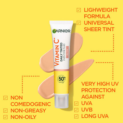 Garnier Skin Active Vitamin C Daily UV Brightening Fluid Glow 40mL