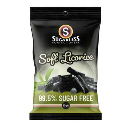 Sugarless Soft Licorice Pieces With Stevia 80g