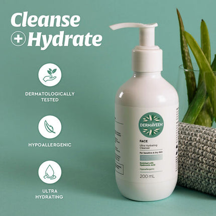 Dermaveen Face Ultra Hydrating Cleanser 200ml