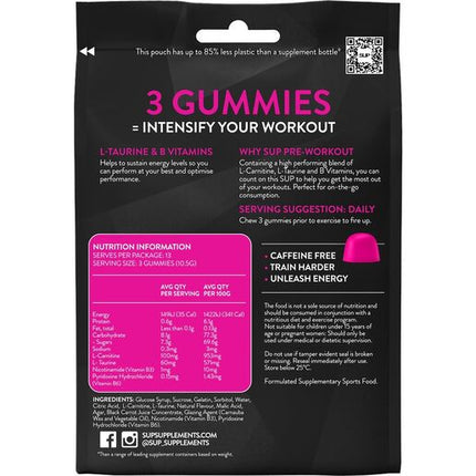 SUP Pre Workout Intensifier Gummies 40 Pack