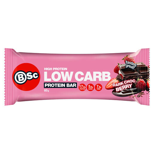 Body Science BSc High Protein Low Carb Bar Dark Choc Berry 60g