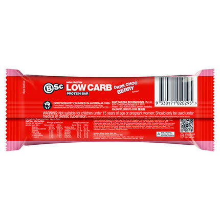 Body Science BSc High Protein Low Carb Bar Dark Choc Berry 60g
