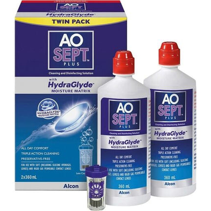 Aosept Plus Hydraglyde Twin Pack Liquid 2 x 360mL