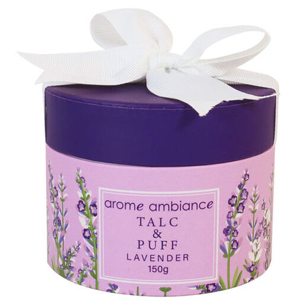Arome Ambiance Floral Garden Talc With Puff 150g Lavender