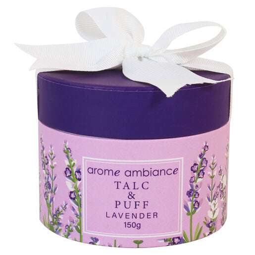 Arome Ambiance Floral Garden Talc With Puff 150g Lavender