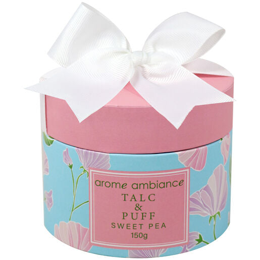 Arome Ambiance Floral Garden Talc With Puff 150g Sweet Pea