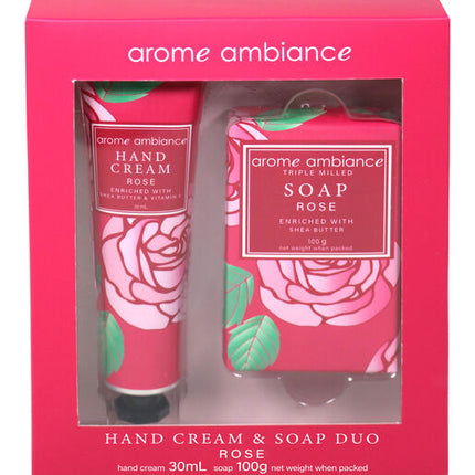 Arome Ambiance Floral Garden Hand Cream & Soap Duo Rose