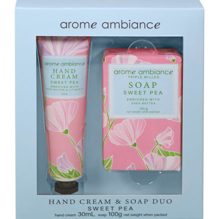 Arome Ambiance Floral Garden Hand Cream & Soap Duo Sweet Pea