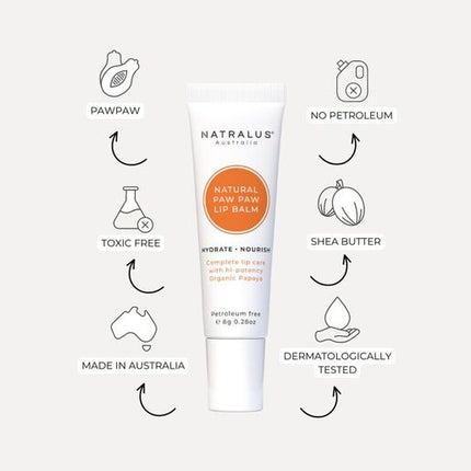 Natralus Paw Paw Lip Balm 8g