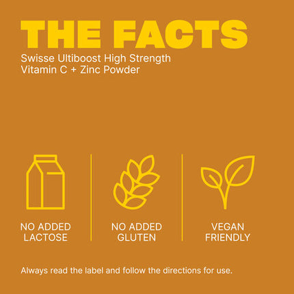 Swisse Ultiboost High Strength Vitamin C + Zinc Powder Orange 150g