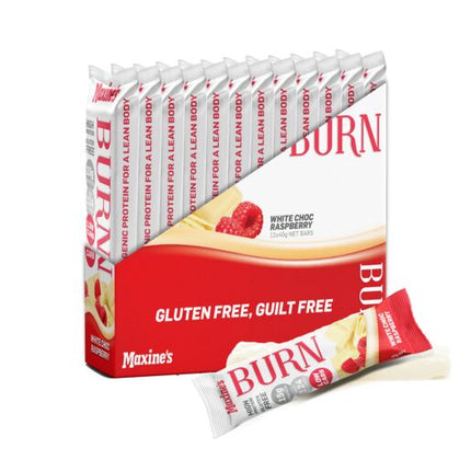 Maxine's Burn Bar White Chocolate Raspberry 40g