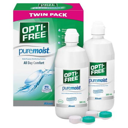 Opti-Free PureMoist Contact Lens Solution Twin Pack 300ml x 2
