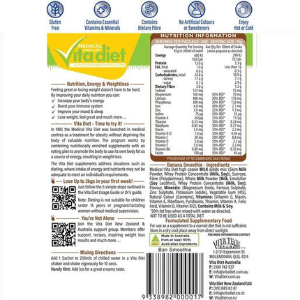 Vita Diet Shake Banana Smoothie Single Sachet