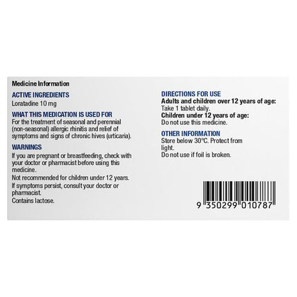 Chemists' Own Loratadine 10mg Tablets 10