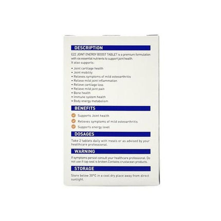 Ezz Joint Energy Boost Tablet 60 Tablets