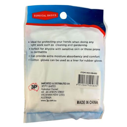 3P Surgical Basics Cotton Gloves Extra Large 1 Pair