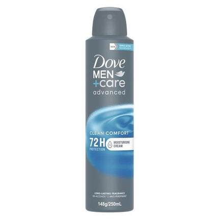 Dove Men+ Care Advanced Antiperspirant Deodorant  for 72h sweat & odour protection Clean Comfort aerosol 250 mL